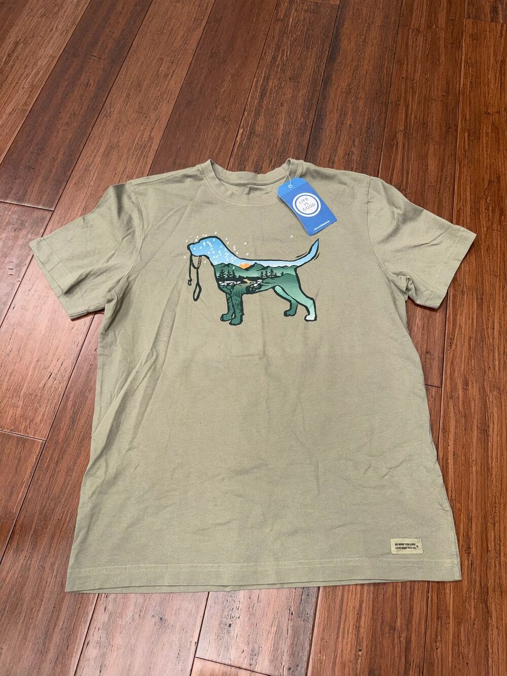 Men's Dogscape Short Tee Life is Good NWT Medium